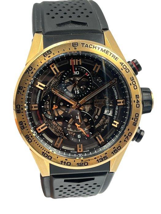 TAG Heuer - Carrera 18K Gold Calibre Heuer 01 Skeleton, Handtassen en Accessoires, Horloges | Heren