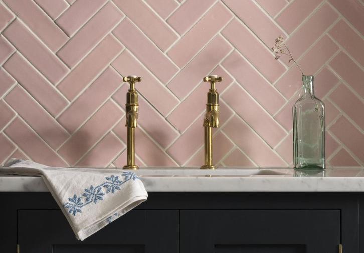 Handmade Pink / Roze MAT Wandtegel / Metro tegel / 7,5 x 30, Doe-het-zelf en Bouw, Tegels, Ophalen of Verzenden