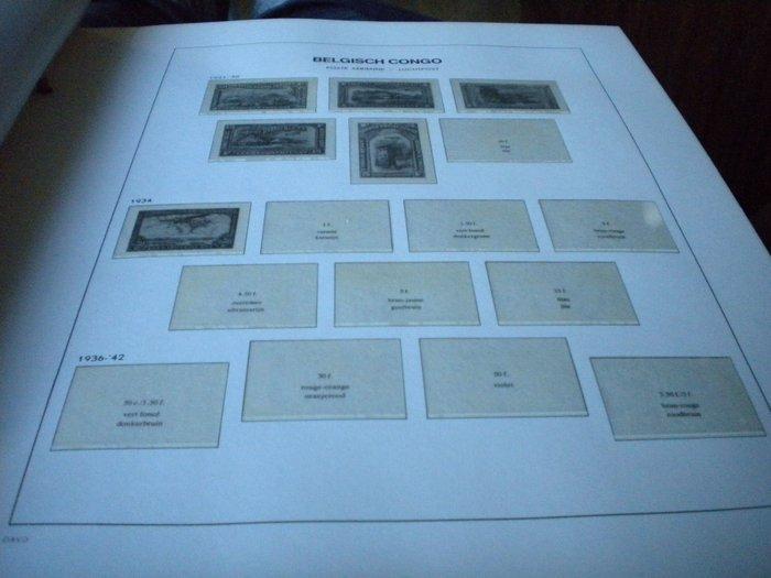 België - Luxe gewatteerd album van Congo Belge &, Postzegels en Munten, Postzegels | Europa | België