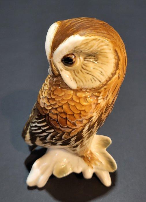 Karl Ens, Volkstedt - Beeldje - Chouette perchée sur une, Antiek en Kunst, Antiek | Glaswerk en Kristal