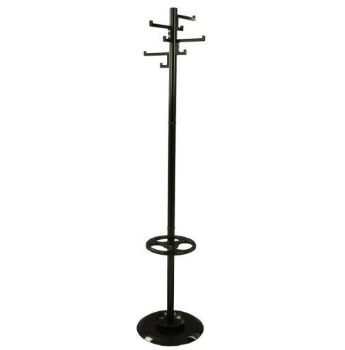 Staande kapstok Porcelain 4 dubbele haken zwart, Huis en Inrichting, Woonaccessoires | Kapstokken, Nieuw, Overige materialen