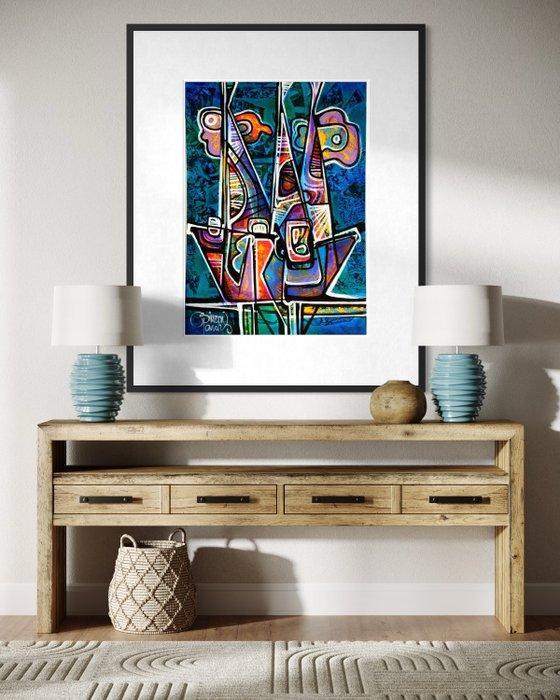 Simeon Gonzales - Puerto Azul (NO RESERVE PRICE), Antiek en Kunst, Kunst | Schilderijen | Modern