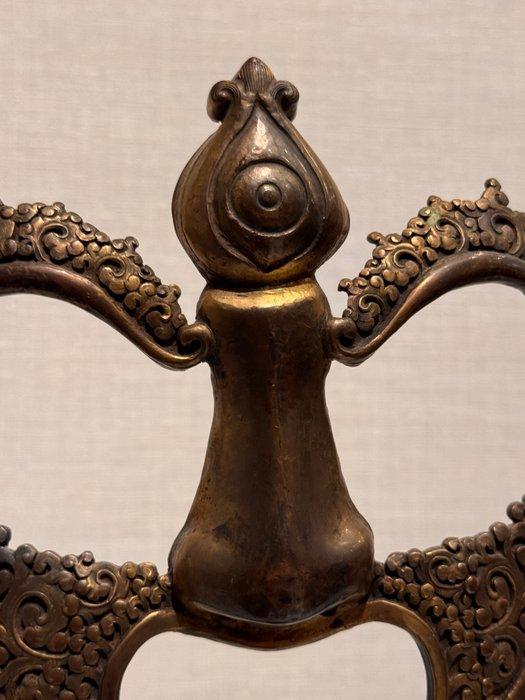 Figuur - Buddhist Ritual Dance Mask - Gepatineerd brons -, Antiquités & Art, Antiquités | Autres Antiquités