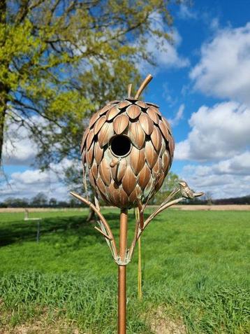 Beeldje - BIrdhouse - IJzer, Metaal