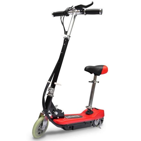 vidaXL Step elektrisch met zitje 120 W rood, Vélos & Vélomoteurs, Trottinettes, Envoi