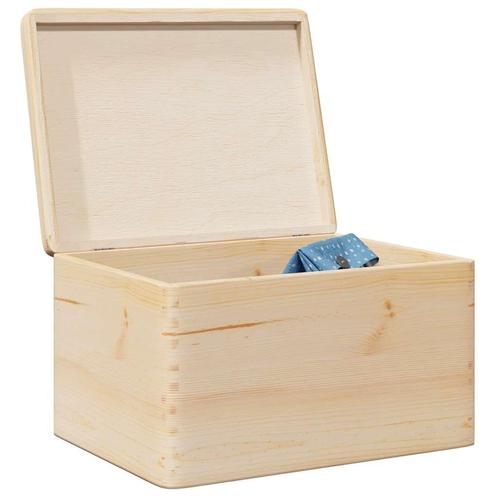 vidaXL Houten kist met deksel 40x30x23 cm massief grenenhout, Doe-het-zelf en Bouw, Kratten en Dozen, Nieuw, Verzenden