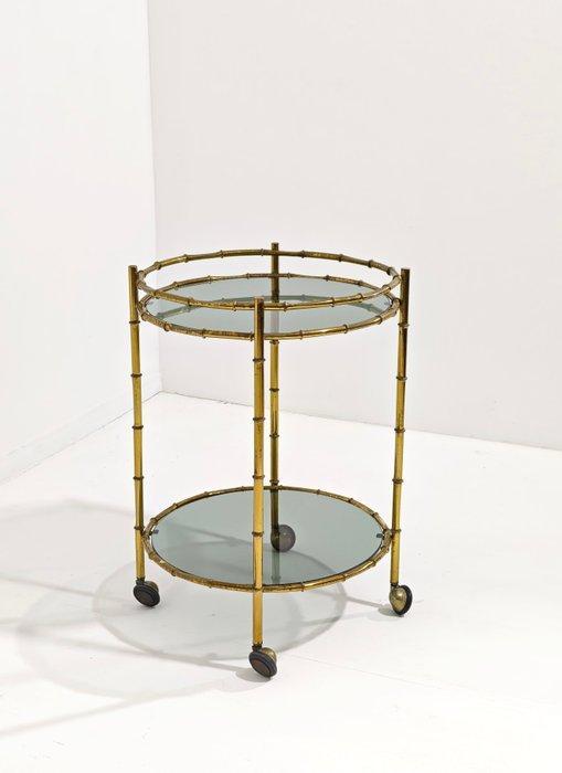 Chariot de service - Laiton, Verre, Antiquités & Art, Art | Objets design