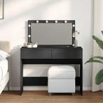 vidaXL Kaptafel met LED-verlichting 100x40x120 cm zwart, Verzenden, Nieuw