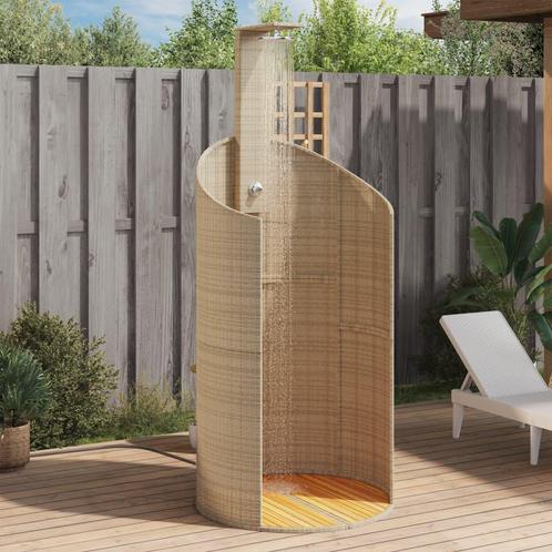 vidaXL Buitendouche 100x100x241,5 cm poly rattan en, Tuin en Terras, Zwembaden, Nieuw, Verzenden