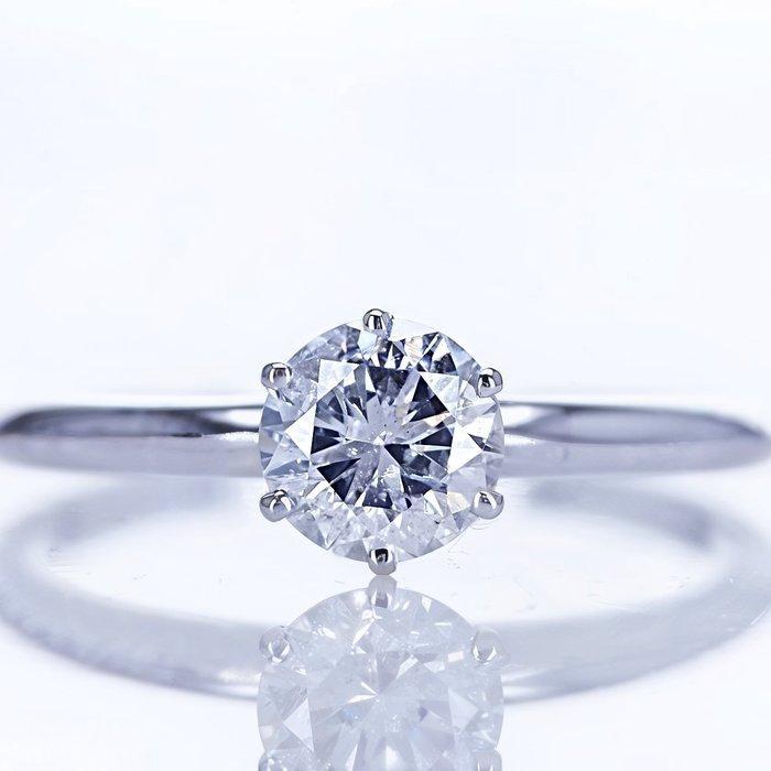 Verlovingsring - 14 karaat Witgoud - 0.80ct. tw. Diamant, Handtassen en Accessoires, Antieke sieraden