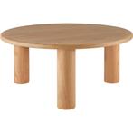 tectake Salontafel Sisi, rond, poten van massief hout - lich, Huis en Inrichting, Tafels | Salontafels, Verzenden, Nieuw