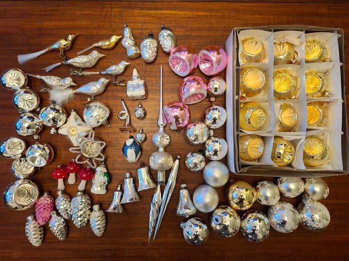 Kerstballen (74) - Glas - vintage kerstballen, Diversen, Kerst