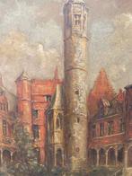 Julien Van de Veegaete (1886 -1960) - Stadsgezicht met toren