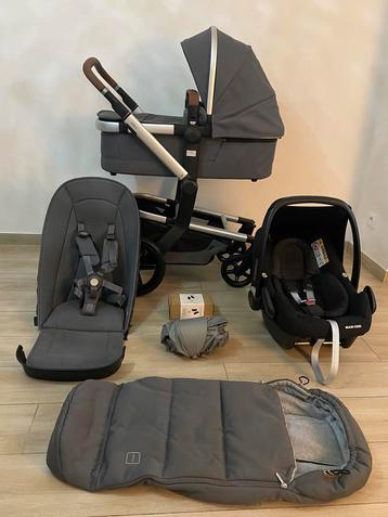 Joolz Day + Gorgeous Grey kinderwagen 3-in-1 Complete Set, Kinderen en Baby's, Zo goed als nieuw, Verstelbare duwstang, Ophalen