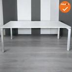Vergadertafel Basic - 4-poots - 200x100cm - met wit onderste, Vergader- of Presentatieruimte, Ophalen of Verzenden, Gebruikt, Tafel