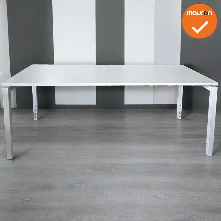 Vergadertafel Basic - 4-poots - 200x100cm - met wit onderste, Zakelijke goederen, Kantoor en Winkelinrichting | Kantoormeubilair en Inrichting