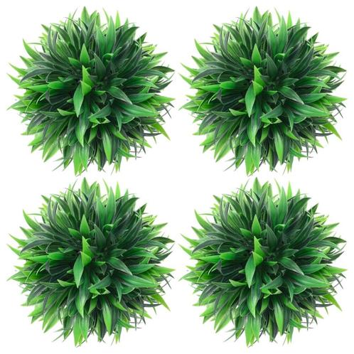 vidaXL Kunstbuxusbollen 4 st 15 cm, Huis en Inrichting, Woonaccessoires | Kunstplanten en Kunstbloemen, Nieuw, Verzenden