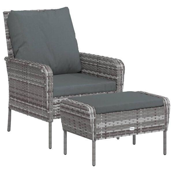 Rattan Tuinstoel & Voetenbank - Top Deal! - 51% Korting, Tuin en Terras, Tuinstoelen, Nieuw, Rotan, Verzenden