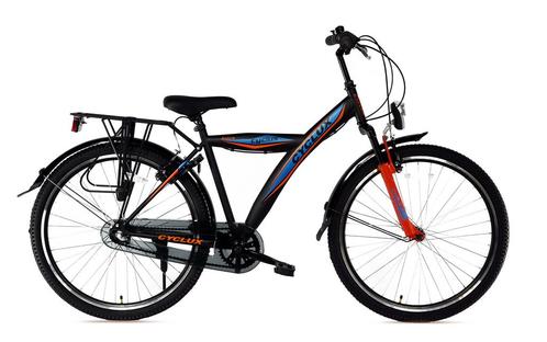 Cyclux Astro  Jongensfiets 24 Inch N3 Zwart Oranje, Vélos & Vélomoteurs, Vélos | Garçons, Enlèvement ou Envoi
