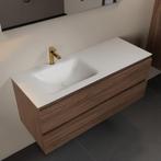 MONDIAZ AIVY 120cm badmeubel Mocha, wastafel Talc solid, Ophalen of Verzenden, Nieuw, Overige typen