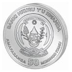 Rwanda. 50 Francs 2023 1 oz Silver Rwanda African Ounce Nile