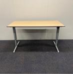 Lensvelt slinger bureau 160x80 cm, Trespa licht beuken blad, Huis en Inrichting, In hoogte verstelbaar, Gebruikt, Bureau