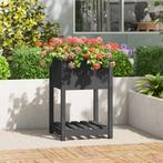 vidaXL Plantenbak met schap 54x54x81 cm massief grenenhout, Tuin en Terras, Verzenden, Nieuw