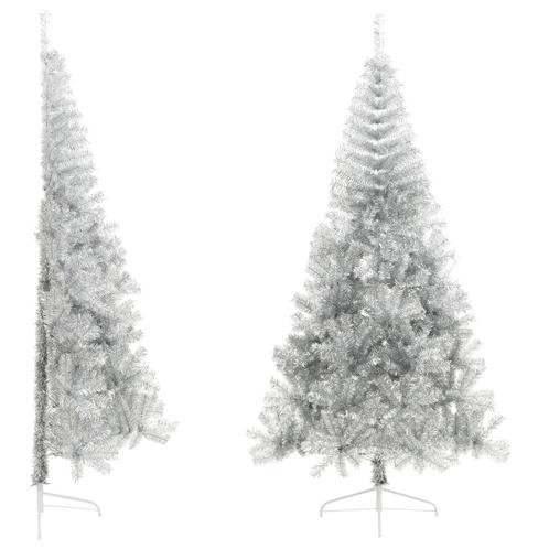 vidaXL Kunstkerstboom half met standaard 240 cm PET, Diversen, Kerst, Nieuw, Verzenden