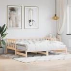 vidaXL Lit de jour avec lit gigogne 80x200 cm bois de, Maison & Meubles, Neuf, Verzenden