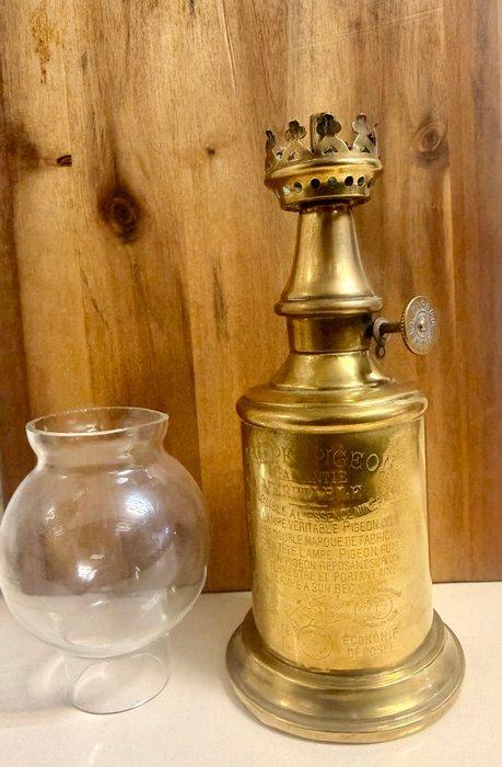 Pigeon - Olielamp - Verguld messing - Lamparina Pigeon, Antiquités & Art, Curiosités & Brocante