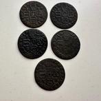 Oostenrijk-Nederland. 1 Liard 1750-1752, Lot de 5 Monnaies