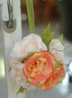 Bloemenbal pomander roseball ivory-orange nr 5 roseb