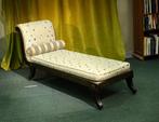 Chaise longue - Bois noirci, Parcel gilt - Chaise longue, Antiek en Kunst