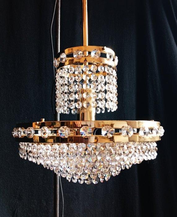 Lustre - Laiton doré - Glamour/Art déco, Antiek en Kunst, Kunst | Designobjecten