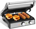 Aigostar Contactgrill - Panini Grill - 2000W - RVS, Huis en Inrichting, Verzenden, Nieuw
