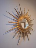 Wandspiegel - Hout - Houten convex spiegel 50s