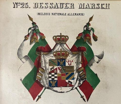 Ferdinand Beyer - Dessauer Marsch (Vaterlands-Lieder) - 1855, Antiek en Kunst, Antiek | Boeken en Manuscripten