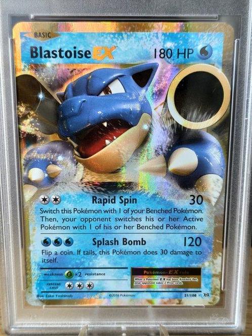 Pokémon Graded card - XY Evolutions - Blastoise Ex - PSA, Hobby en Vrije tijd, Verzamelkaartspellen | Pokémon