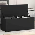 vidaXL Opbergbox 90x35x35 cm bewerkt hout zwart, Huis en Inrichting, Verzenden, Nieuw