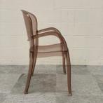 B-keus Design stoel Grand Soleil, transparant bruin Nieuw