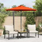 vidaXL Parasol met stalen paal 225x225x212 cm, Tuin en Terras, Verzenden, Nieuw