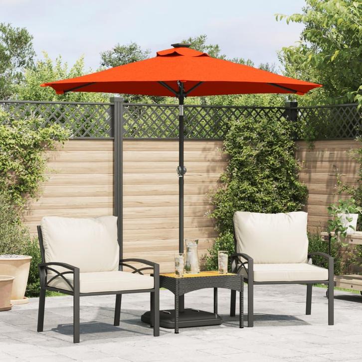 vidaXL Parasol met stalen paal 225x225x212 cm, Jardin & Terrasse, Parasols, Envoi