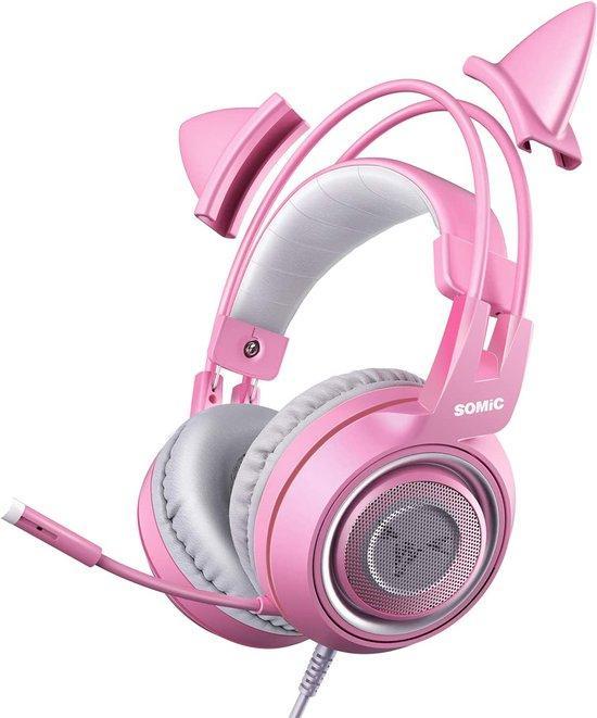 2eChoix | SOMiC G951S Pink Gaming headset - Casque découte, Computers en Software, Headsets, Ophalen of Verzenden