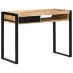 vidaXL Bureau 100x50x75 cm massief ruw mangohout, Huis en Inrichting, Bureaus, Verzenden, Nieuw