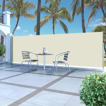 vidaXL Windscherm uittrekbaar 160x500 cm crème, Verzenden