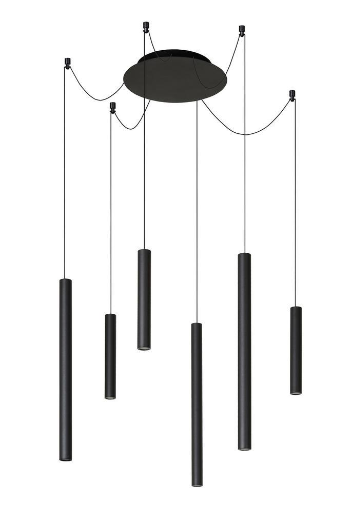 Hanglamp Lucide LORENZ -  - LED Dimb. - 6x4W 3000K, Maison & Meubles, Lampes | Suspensions, Envoi