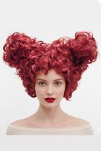Queen of Hearts Pruik Rood Rococo met Gratis 2x Haarnetje Ba, Kleding | Dames, Ophalen of Verzenden, Nieuw