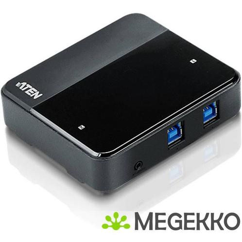ATEN US234 USB 3.0 (3.1 Gen 1) Type-B 5000Mbit/s Zwart, Computers en Software, Netwerk switches, Nieuw, Verzenden
