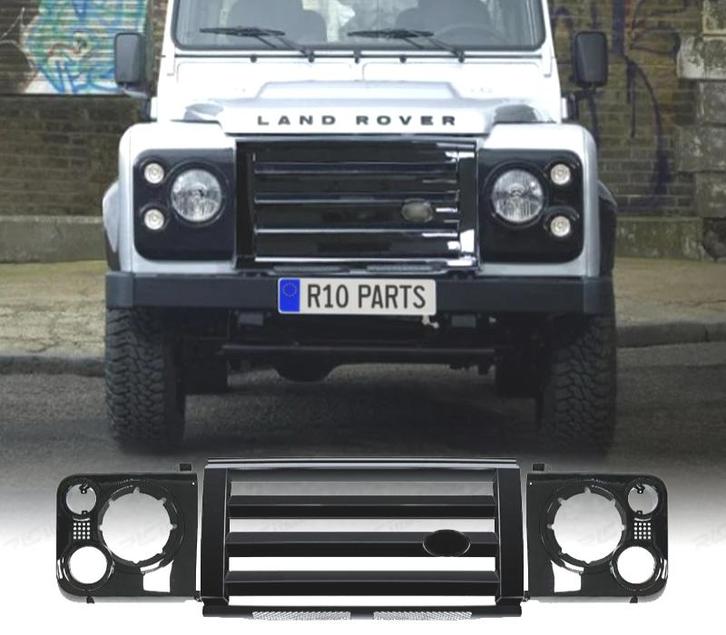 CALANDRE POUR LAND ROVER DEFENDER 90 110 83-16 NOIR, Auto-onderdelen, Carrosserie, Verzenden