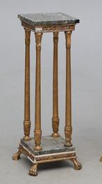 Kolomtafel - Marmer, Hout